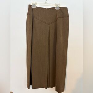 L.L. Bean Vintage 100% Worsted Wool Mid Length Skirt Size 6P |